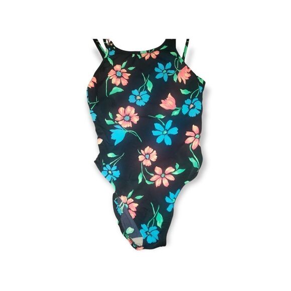 Concepts Serena Neon 90s Floral One Piece Bathingsuit Size 10 Style 19791 - Picture 2 of 4